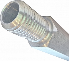 Наружная резьба шестигранного алюминиевого удлинителя для алмазной коронки Kern 1 1/4 UNC, 100 мм Наружная резьба шестигранного алюминиевого удлинителя для алмазной коронки Kern 1 1/4 UNC, 100 мм