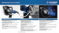 Преимущества электрического резчика по бетону Зубр Профессионал ЗШ-П120-2700 ПСТ
